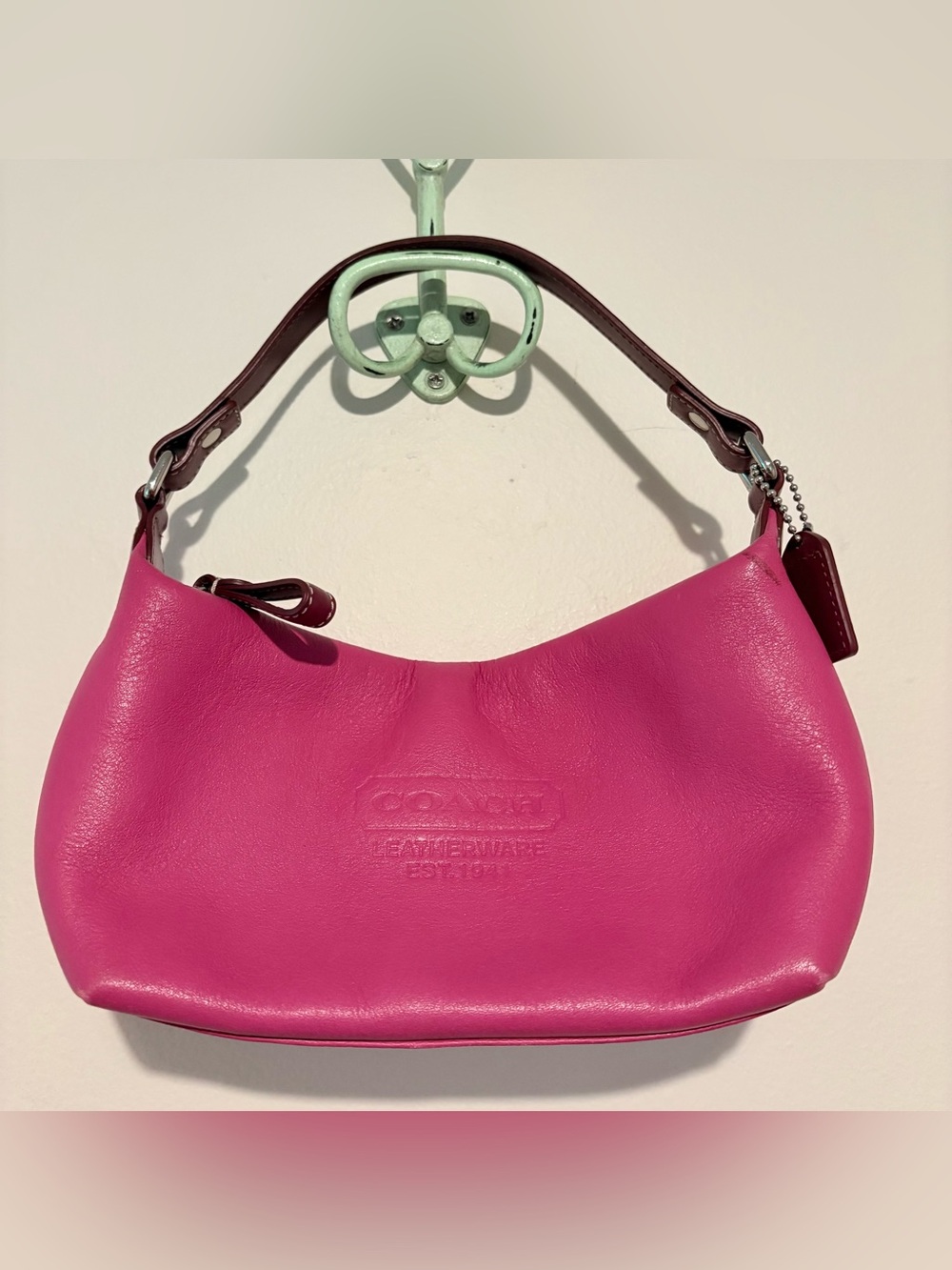 Vintage Y2K Coach 1941 leatherwear magenta pink mini bag